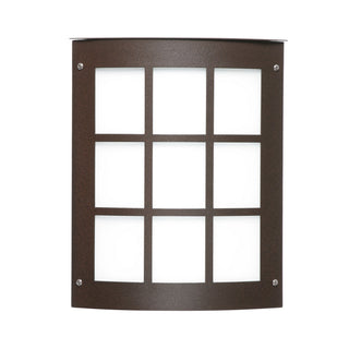 Buy bronze-with-white-acrylic-glass-and-white-shade Besa Outdoor Sconce Moto Grid Outdoor (Wet) Lantern by Besa