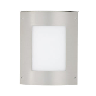 Buy brushed-aluminum-with-white-acrylic-glass-and-white-shade Besa Outdoor Sconce Moto Square Outdoor (Wet) Lantern by Besa