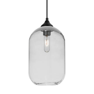 Buy black-with-clear-glass-and-clear-shade Besa Omega Outdoor Pendant Outdoor (Damp) Hanging Lanterns by Besa