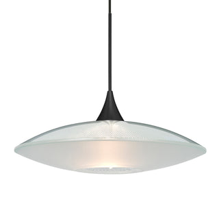 Buy black-with-clear-frost-glass-and-frosted-shade Besa Spazio Pendant Pendant by Besa