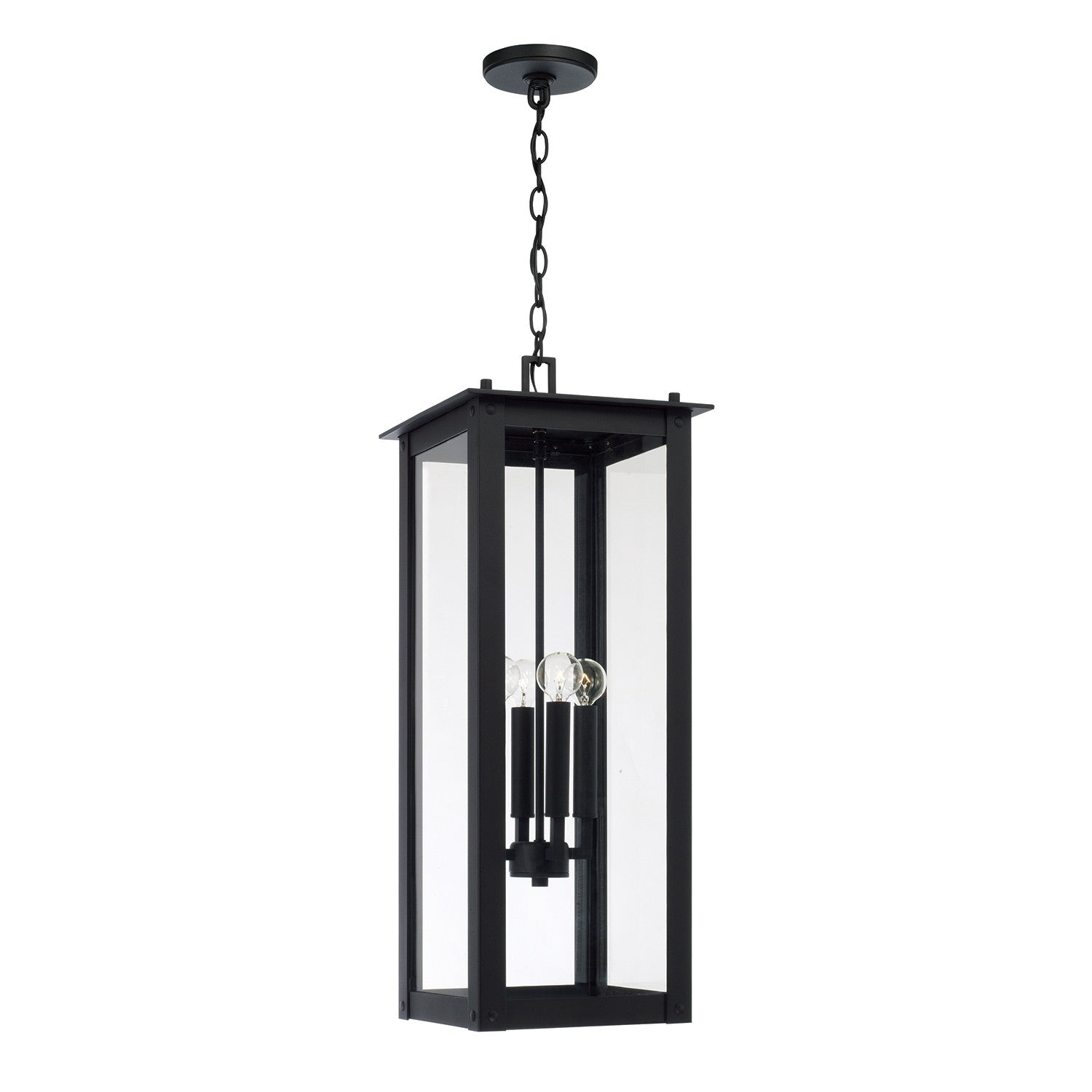 Capital Lighting - 934644BK - Four Light Outdoor Hanging Lantern - Hunt - Black from Lighting & Bulbs Unlimited in Charlotte, NC