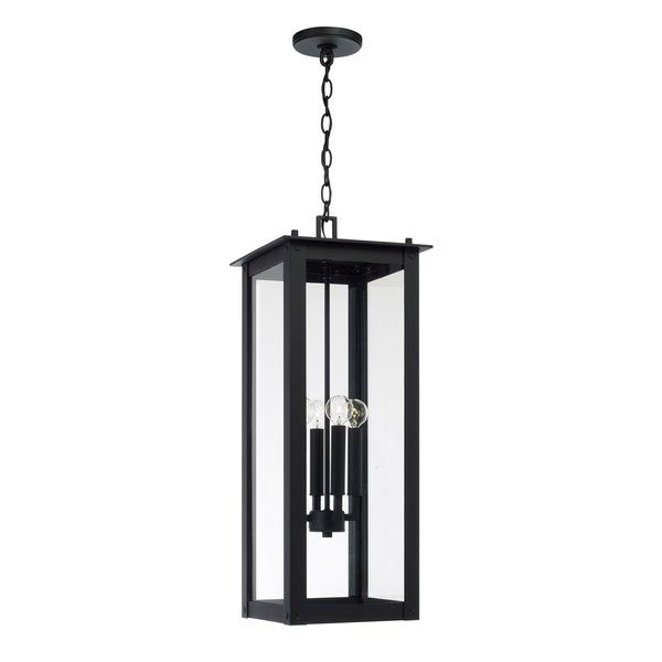 Capital Lighting - 934644BK - Four Light Outdoor Hanging Lantern - Hunt - Black from Lighting & Bulbs Unlimited in Charlotte, NC