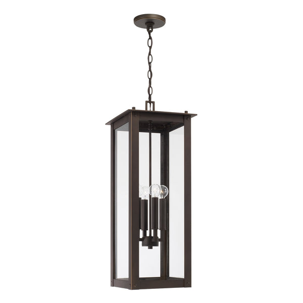 Capital Lighting - 934644OZ - Four Light Outdoor Hanging Lantern - Hunt - Oiled Bronze from Lighting & Bulbs Unlimited in Charlotte, NC