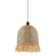 Aged Brass with Natural Raffia Glass and Woven/Natural Shade