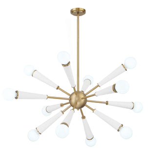 Buy aged-brass-matte-white-and-white-shade Zodiac Outdoor (Damp) Chandelier by Crystorama