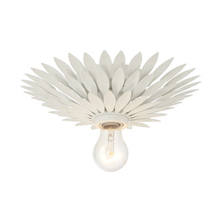 Buy matte-white Broche Outdoor (Damp) Flush Mount Ceiling Light by Crystorama