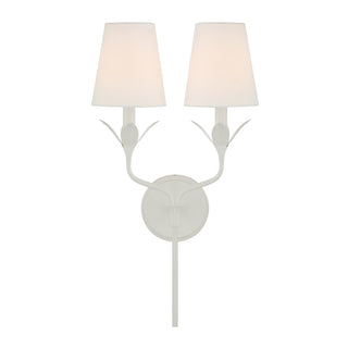 Buy matte-white Broche Wall Sconce by Crystorama