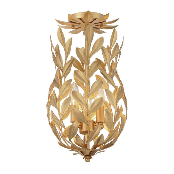 Broche Outdoor (Damp) Semi Flush Mount Light by Crystorama