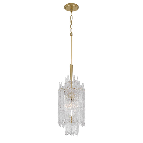 Crystorama - ACK-921-AG - One Light Pendant - Ackerly - Aged Brass from Lighting & Bulbs Unlimited in Charlotte, NC