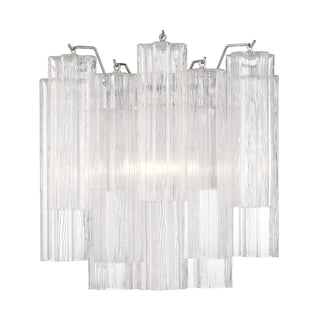 Buy polished-chrome-with-tronchi-glass-glass-and-clear-textured-shade Addis Outdoor (Damp) Sconce by Crystorama