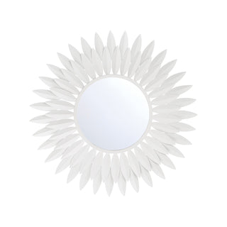 Buy matte-white Broche Outdoor (Damp) Mirror by Crystorama