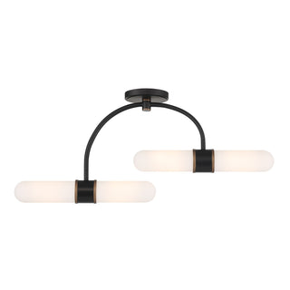 Capsule Outdoor (Damp) Semi Flush Mount Ceiling Light by Crystorama
