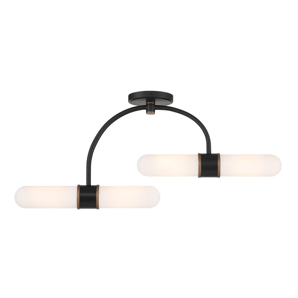 Capsule Outdoor (Damp) Semi Flush Mount Ceiling Light by Crystorama