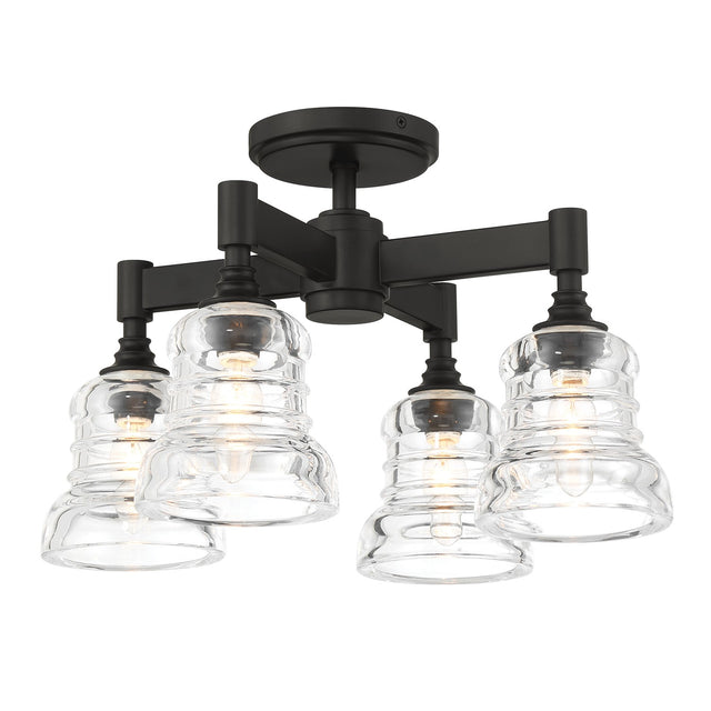 Gregory Outdoor (Damp) Semi-Flush Mount Ceiling Light by Crystorama