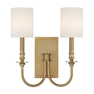 Buy aged-brass-and-white-shade Lloyd Outdoor (Damp) Sconce by Crystorama