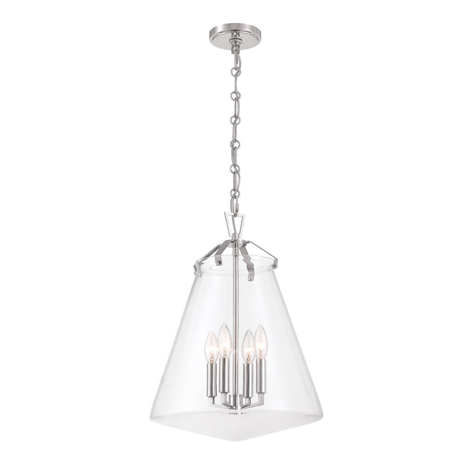 Crystorama - VSS-7015-PN - Four Light Pendant - Voss - Polished Nickel from Lighting & Bulbs Unlimited in Charlotte, NC