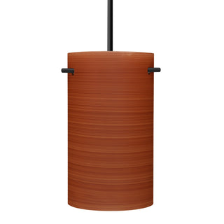 Buy black-with-cherry-glass-and-red-shade Besa Tamburo Pendant Outdoor (Damp) Pendant by Besa