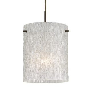 Buy bronze-with-glitter-stone-glass Besa Tamburo Pendant Outdoor (Damp) Pendant by Besa