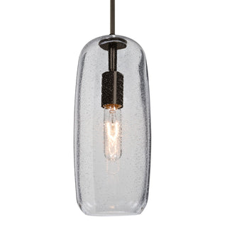 Buy bronze-with-clear-bubble-glass-and-clear-textured-shade Besa Pinot Pendant Outdoor (Damp) Pendant by Besa