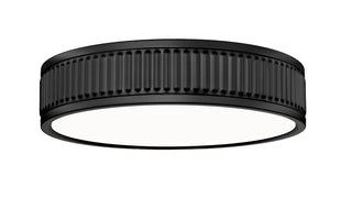 Buy matte-black-with-frosted-glass-and-white-shade Stari Outdoor (Damp) Flush Mount Ceiling Light by Z-Lite