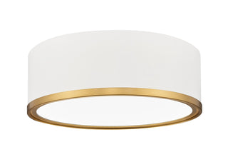 Buy matte-white-modern-gold Bradley Outdoor (Damp) Flush Mount Ceiling Light by Z-Lite