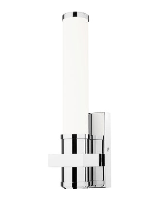Buy chrome-with-white-opal-glass-and-opal-shade Idris Outdoor (Damp) Sconce by Z-Lite
