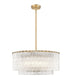 Modern Gold with Clear Glass and Clear Textured Shade