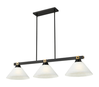 Buy matte-black-rubbed-brass-with-white-linen-glass-and-white-shade Bronte Billiard by Z-Lite