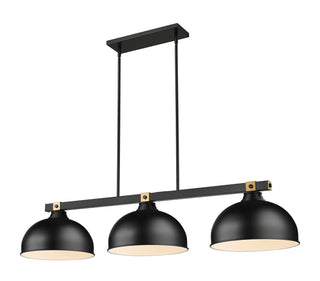 Buy matte-black-rubbed-brass-with-matte-black-glass-and-black-shade Bronte Billiard by Z-Lite