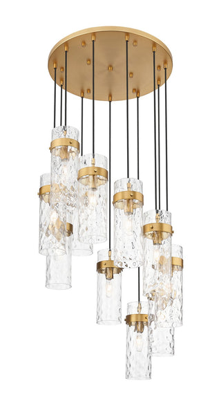 Buy rubbed-brass Fontaine Outdoor (Damp) Chandelier by Z-Lite