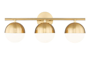 Buy modern-gold-with-matte-opal-glass-and-white-shade Realm Sphere Vanity by Z-Lite