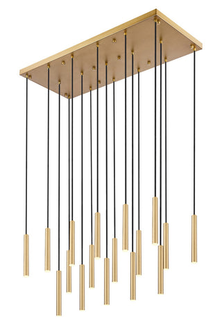Buy modern-gold-with-modern-gold-glass-and-brass-gold-shade Forest Outdoor (Damp) Chandelier by Z-Lite