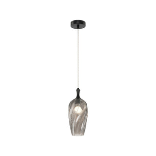 Buy matte-black-smoked-glass Eesha Pendant by Matteo Lighting