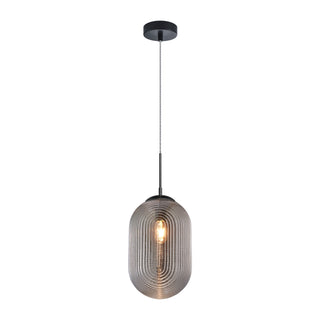 Buy matte-black-smoked-glass-and-smoke-shade Maruna Pendant by Matteo Lighting