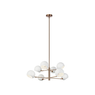 Buy matte-white-and-white-shade Orb Chandelier by Matteo Lighting