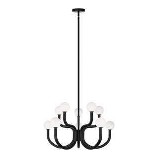 Buy matte-black Joelle Chandelier by Matteo Lighting