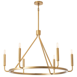 Buy lacquered-burnished-brass Mavisten Edition Carbonia Chandelier by Robert Abbey