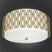 Modern Brass w/Frosted Cased White Glass Shade and White Shade