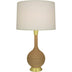 Natural Rope w/Modern Brass with Fondine Fabric Shade Glass and White Shade