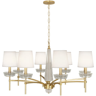 Buy modern-brass-w-clear-crystal Cristallo Chandelier by Robert Abbey