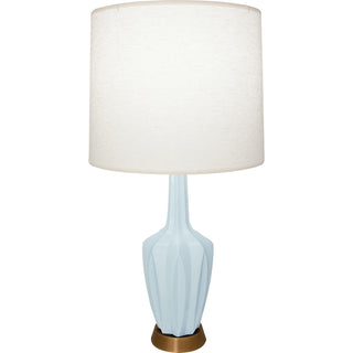 Buy baby-blue-glazed-ceramic-w-warm-brass Emma Lamp by Robert Abbey