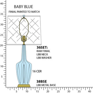 Buy baby-blue-glazed-ceramic-w-warm-brass Emma Table Lamp by Robert Abbey