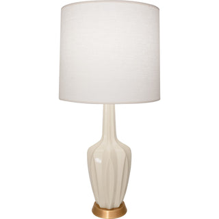 Buy bone-glazed-ceramic-w-warm-brass Emma Table Lamp by Robert Abbey