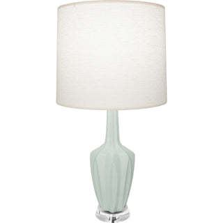 Buy celadon-glazed-ceramic-w-polished-nickel-a-lucite Emma Lamp by Robert Abbey