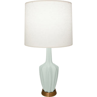 Buy celadon-glazed-ceramic-w-warm-brass Emma Lamp by Robert Abbey