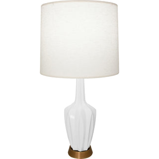Buy daisy-glazed-ceramic-w-warm-brass Emma Lamp by Robert Abbey