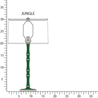 Buy jungle-w-polished-nickel-with-ascot-white-glass-and-white-shade Kane Table Lamp by Robert Abbey