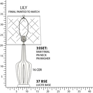 Buy lily-glazed-ceramic-w-polished-nickel-a-lucite Emma Table Lamp by Robert Abbey