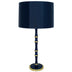 Midnight Blue/Matte Midnight Blue w/Modern Brass with Midnight Blue Painted Shade Glass and Blue Shade