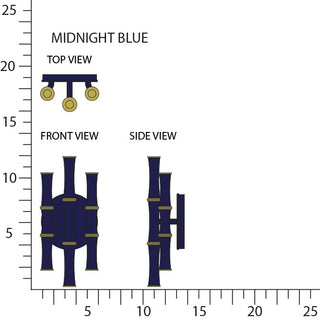 Buy midnight-blue-w-modern-brass Kane Sconce by Robert Abbey